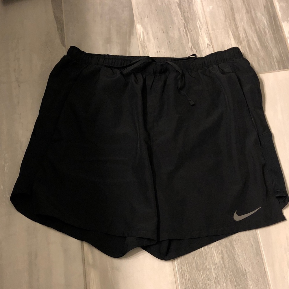 Nike Black Running Shorts with Silver Logo